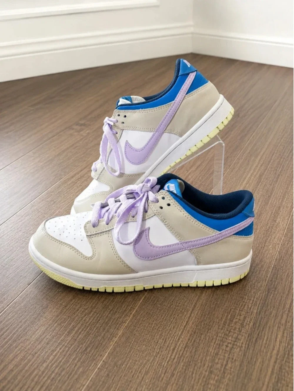 Nike Dunk Low GS Light Orewood Brown White Lilac Bloom Youth Size 7 Gently Worn